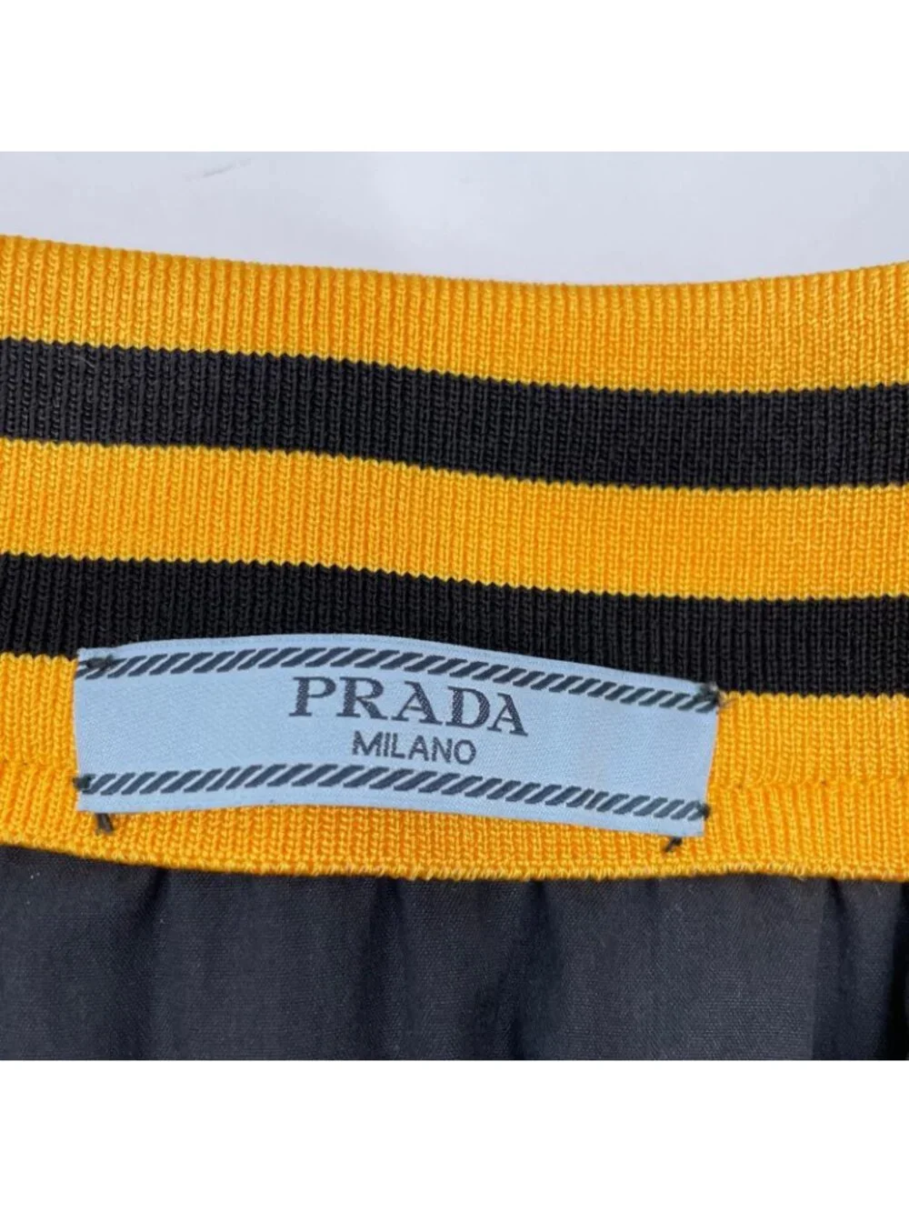 Prada Black Waist Rib Pleated Skirt 40